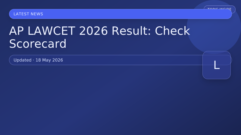 AP LAWCET 2026 Result: Check Scorecard