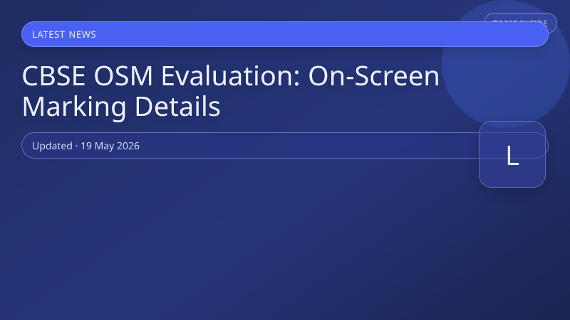 CBSE OSM Evaluation: On-Screen Marking Details