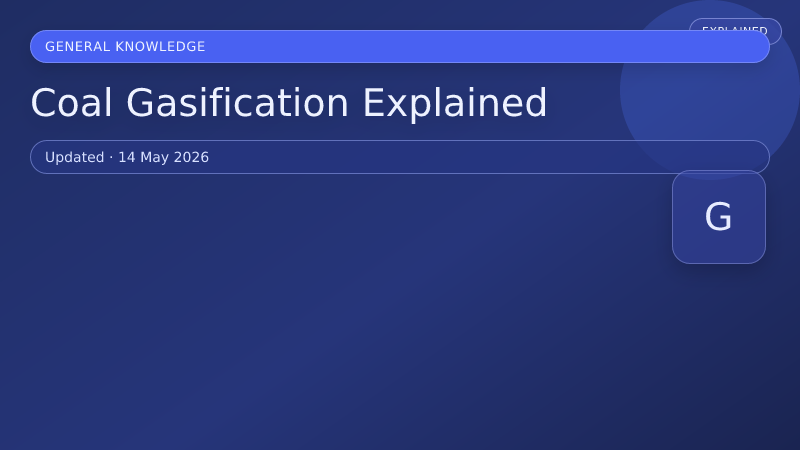 Coal Gasification Explained