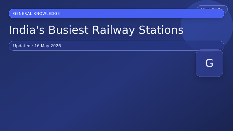 India's Busiest Railway Stations