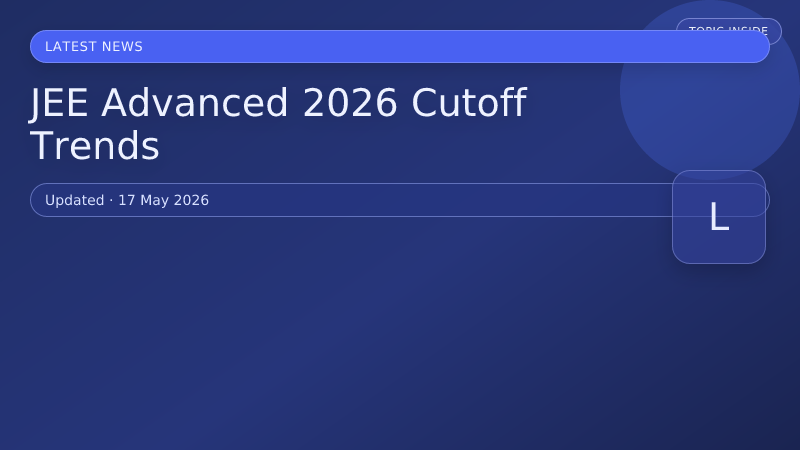 JEE Advanced 2026 Cutoff Trends