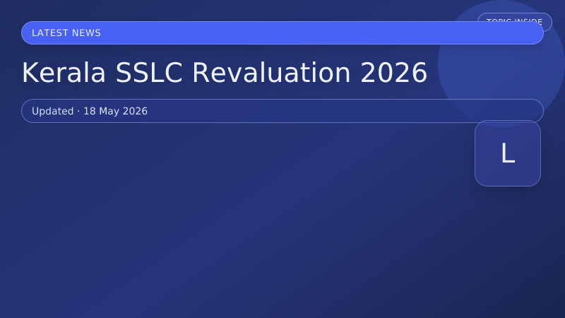 Kerala SSLC Revaluation 2026