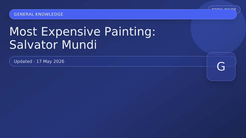 Most Expensive Painting: Salvator Mundi