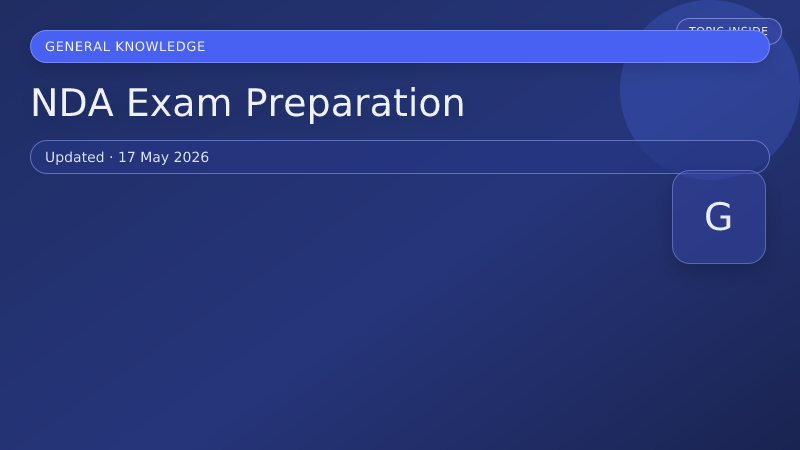 NDA Exam Preparation