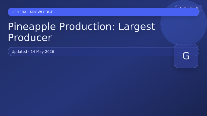 Pineapple Production: Largest Producer