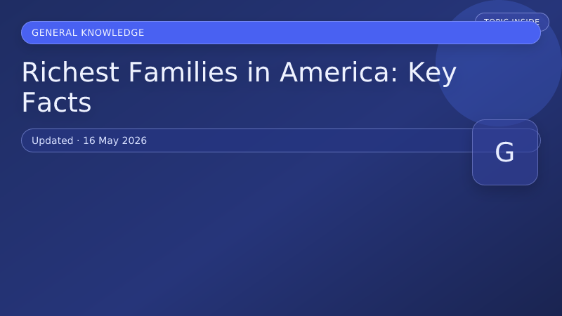 Richest Families in America: Key Facts